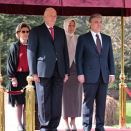 The King and Queen and President and Mrs Gül during the official welcoming ceremony. (Photo: Lise Åserud / NTB scanpix)